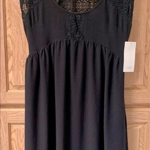 Tobi Women's New Black Lace  Semi-Casual Maxi Dress SIZE M - Picture 10 of 14